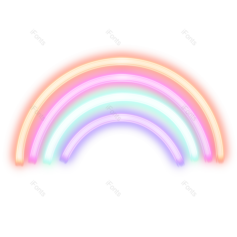 霓虹图片,霓虹灯元素,灯光PNG,彩虹免抠素材